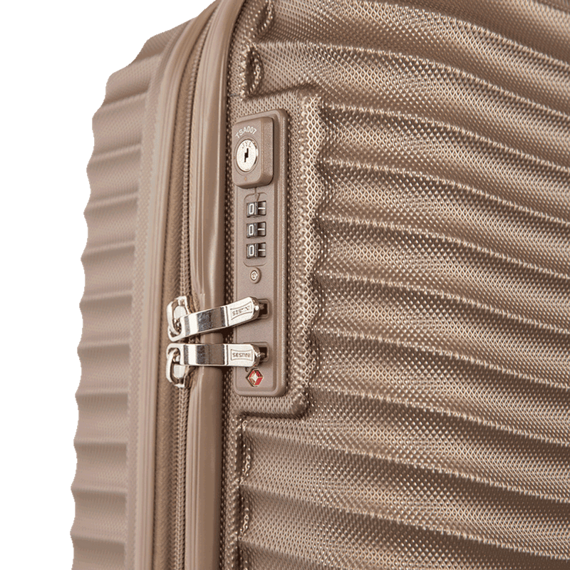 Mala de Viagem Bordo 8 Kg com Rodas 360° Vega 3T - Dourado