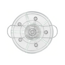 Rechaud Giratório Com 6 Compartimentos Aço Inox e Vidro 52cm