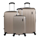 Kit mala de viagem ABS pequena 10kg, média e grande 4 rodas 360º Londres Swiss Move