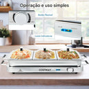 Bandeja de Aquecimento Elétrica Aquecedor de Alimentos Servidor Buffet 450W